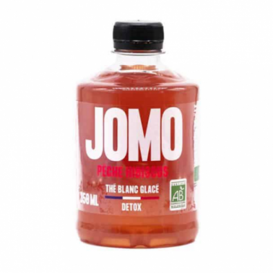 Thé blanc glacé Bio pêche-hibiscus Jomo 35 cl 